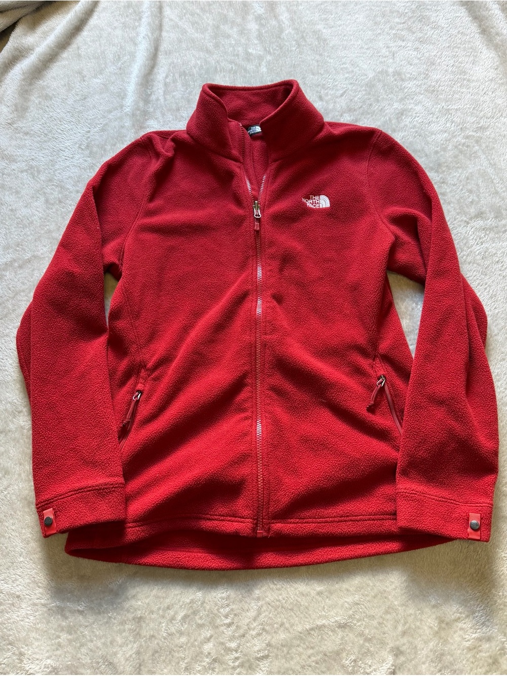 The North Face Red Full-Zip Fleece Jacket